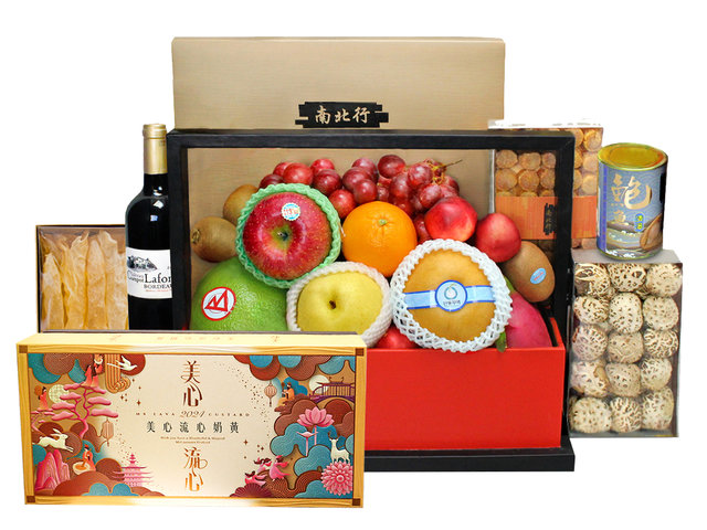 Mid-Autumn Gift Hamper - Mid Autumn Maxim's Mooncake With Deluxe Chinese Fruit Hamper FH207 - L36511155c Photo