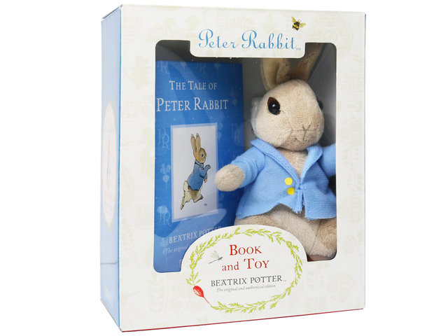 New Born Baby Gift - Peter Rabbit book and toy gift box - L36668565 Photo